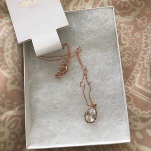 David's Bridal Pear Pendant Necklace